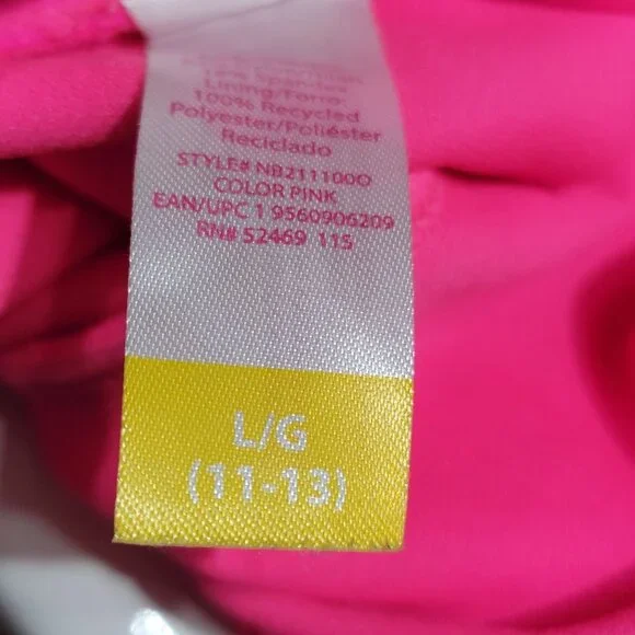 No Boundaries Pink One-Piece Swimsuit Women’s Large (11–13) Open Back Stretch Sw - Picture 3 of 9